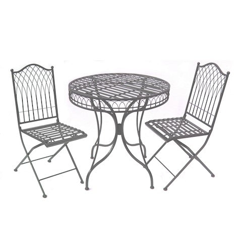 Hampton Bistro Set 3pc Grey - citiplants.com