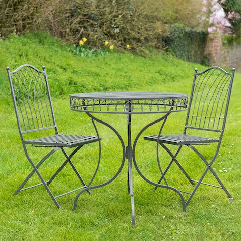 Hampton Bistro Set 3pc Grey - citiplants.com