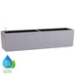 LECHUZA BALCONERA Stone Stone Grey Window Box Self-watering Planter with Substrate and Water Level Indicator - citiplants.com