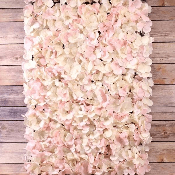 Pink and Cream Hydrangea Flower Wall Bundle (2 x 3M) - citiplants.com