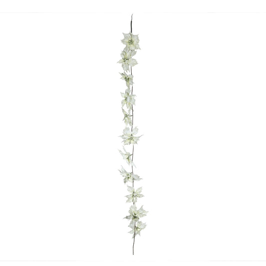 Cream Poinsettia Garland  (L180cm) - citiplants.com