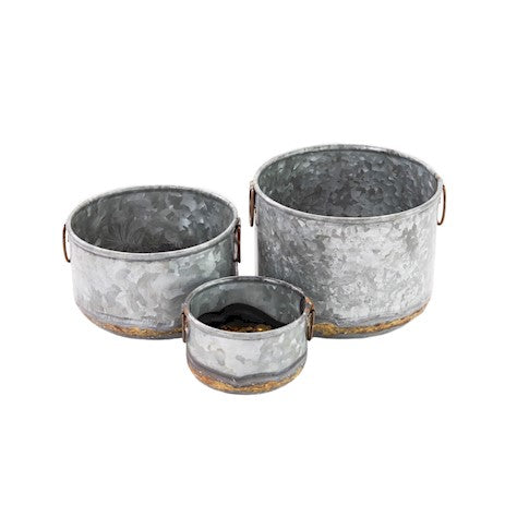 Galvanized Pots (Set of 3) - citiplants.com