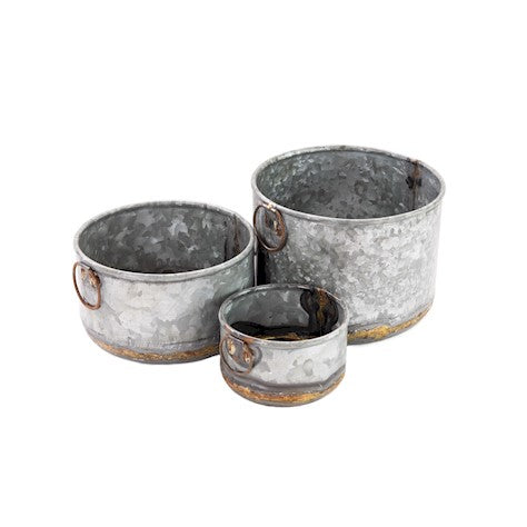 Galvanized Pots (Set of 3) - citiplants.com