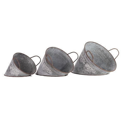 Half Bucket Wall Planter (Set of 3) - citiplants.com