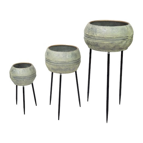 Wave Bowl with Legs (Set of 3) - citiplants.com