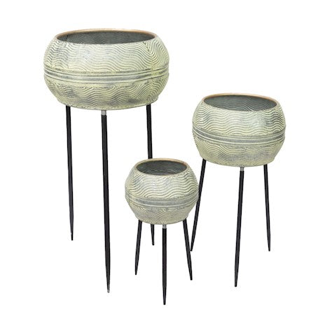 Wave Bowl with Legs (Set of 3) - citiplants.com