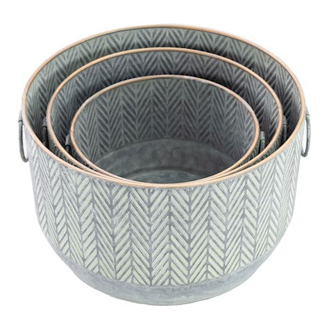 Chevron Planter (Set of 3) - citiplants.com