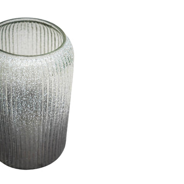 Verre Frosted Ribbed Glass Vase - citiplants.com