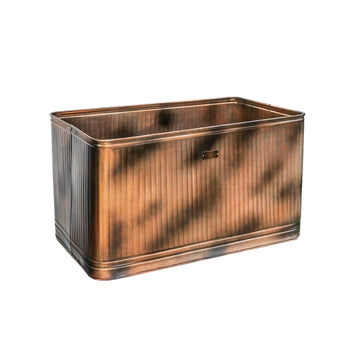 Outdoor Hampton Rectangular Metal Planter - citiplants.com