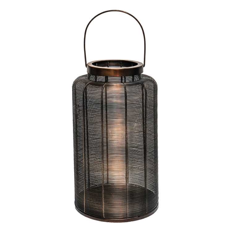 Hampton Copper Woven Metal Lantern - citiplants.com