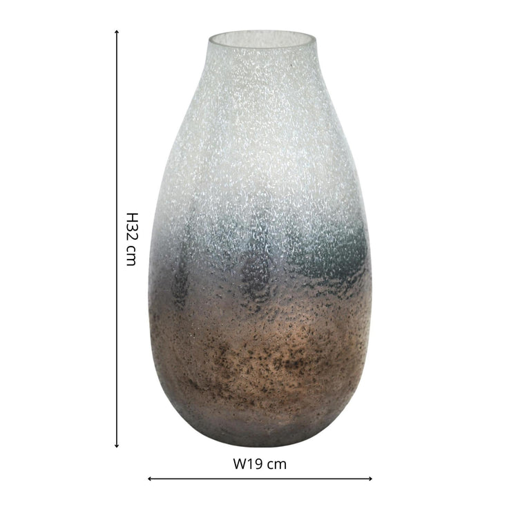 Verre Snowdrop Frosted Vase - citiplants.com