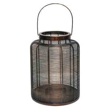 Hampton Copper Woven Metal Lantern - citiplants.com