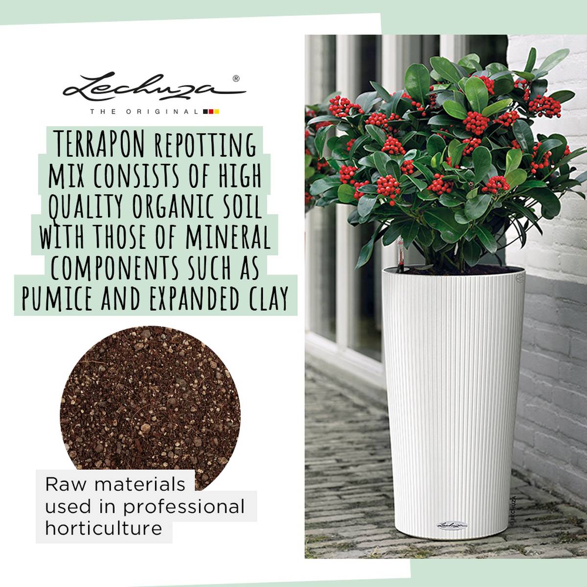 LECHUZA TERRAPON Peat-Free Soil for Outdoor Plants Perlite Potting Compost - citiplants.com