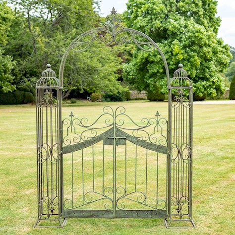Vintage Garden Arch with Gates - citiplants.com