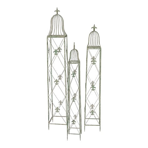 Fleur-de-Lys Obelisks Set – 3 Sizes - citiplants.com