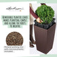 LECHUZA CUBICO Cottage Floor Self-watering Planter Plant Pot with Substrate and Water Level Indicator - citiplants.com