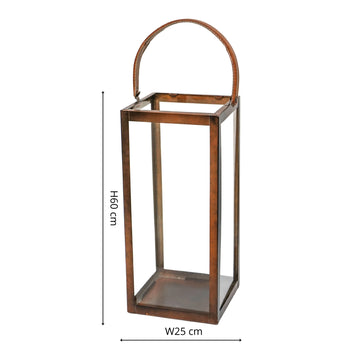 Hampton Tall Lantern in Copper - citiplants.com