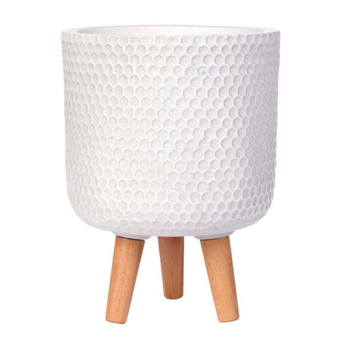 IDEALIST Lite Honeycomb Style Cylinder Planter on Legs