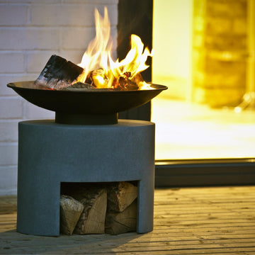 Firebowl & Oval Console Cement - citiplants.com