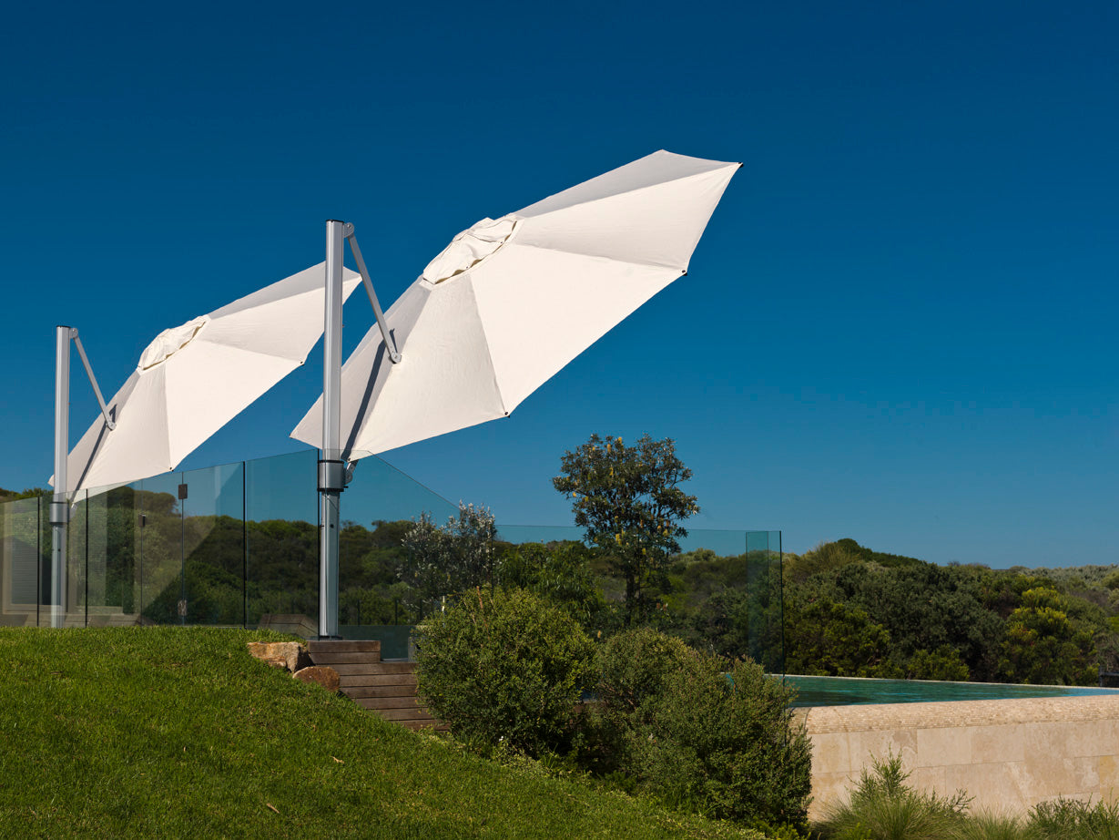 Eclipse 3.5m Square with cover bag -Premium Heavy-Duty Cantilever Parasol - citiplants.com