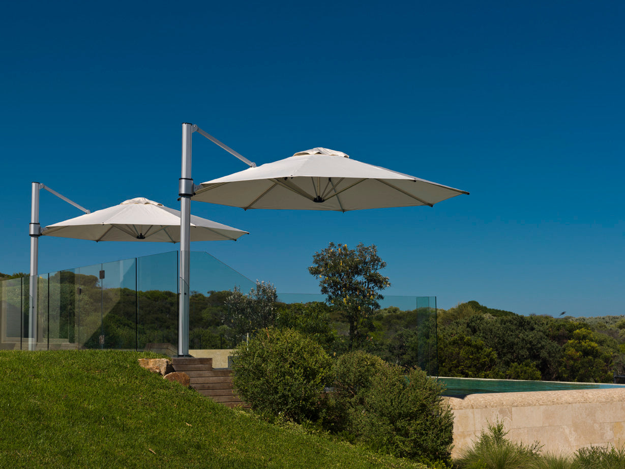 Eclipse 3.5m Square with cover bag -Premium Heavy-Duty Cantilever Parasol - citiplants.com