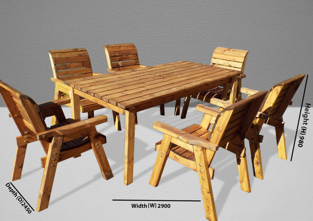 6 Seater Rectangular Table Set - citiplants.com