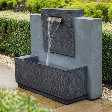 Large Outdoor Contemporary Water Feature Cement - citiplants.com