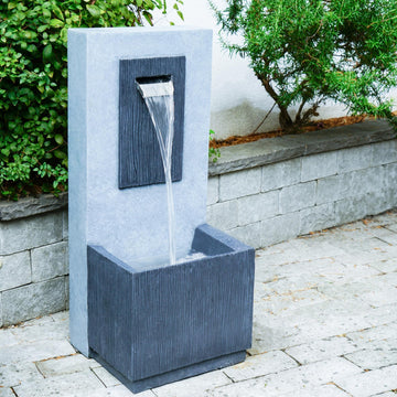 Outdoor Contemporary Water Feature Cement - citiplants.com