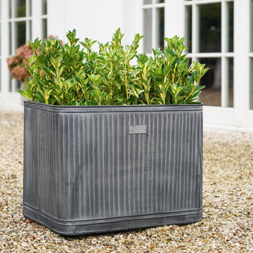 Outdoor Hampton Rectangular Metal Planter - citiplants.com