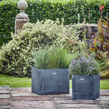 Outdoor Hampton Rectangular Metal Planter - citiplants.com