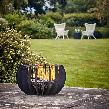 Outdoor Solis Firebowl in Matt Black - citiplants.com