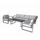 Contemporary Grey Aluminium Corner Sofa Set - citiplants.com