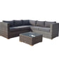 Compact Corner Sofa Set with Coffee Table in Mixed Grey - citiplants.com