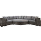 Jessica Corner Sofa Set with Poof and End Tables in Mixed Grey - citiplants.com