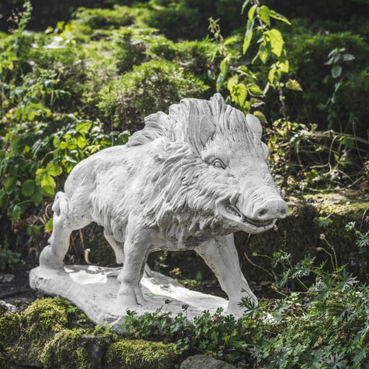 Large wild boar stone statue - citiplants.com