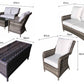 Four-Seater Sofa Set in Multi Grey Wicker with Pale Grey Cushions - citiplants.com