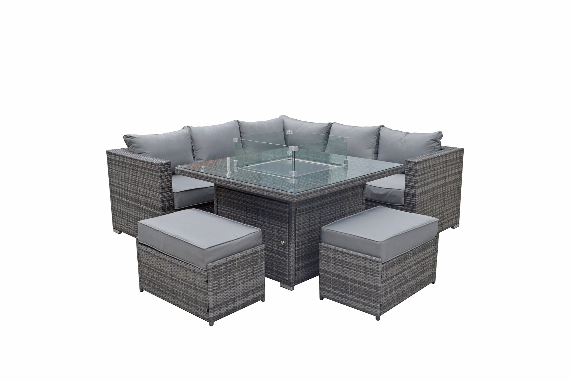 Milan Firepit Table in Grey - citiplants.com