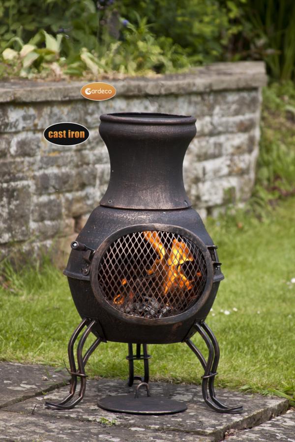 Billie Small Cast Iron Chimenea - citiplants.com