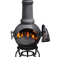 Toledo Large Cast Iron Chimenea in Black - citiplants.com