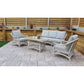 Rose 5-Seat Sofa Set with Coffee Table in Soft White Wicker - citiplants.com