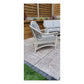 Rose 5-Seat Sofa Set with Coffee Table in Soft White Wicker - citiplants.com