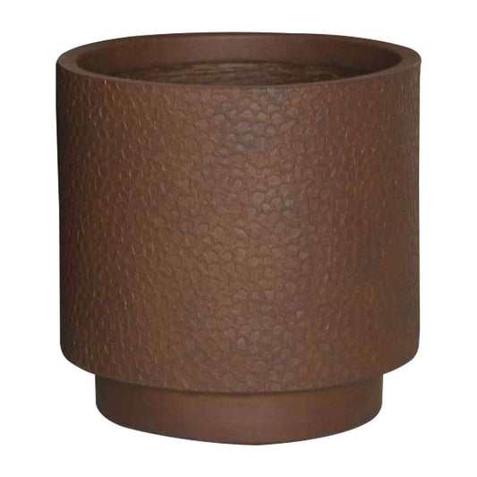 IDEALIST Lite Hammered Stone Cylinder Outdoor Planter - citiplants.com