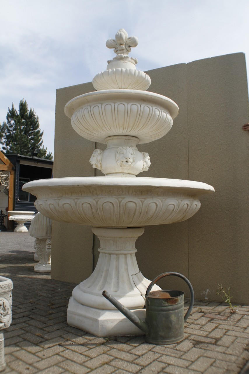 Very Large 3 Tier Lion Head Fountain - citiplants.com