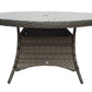 Round Dining Table in Multi Grey Wicker - citiplants.com