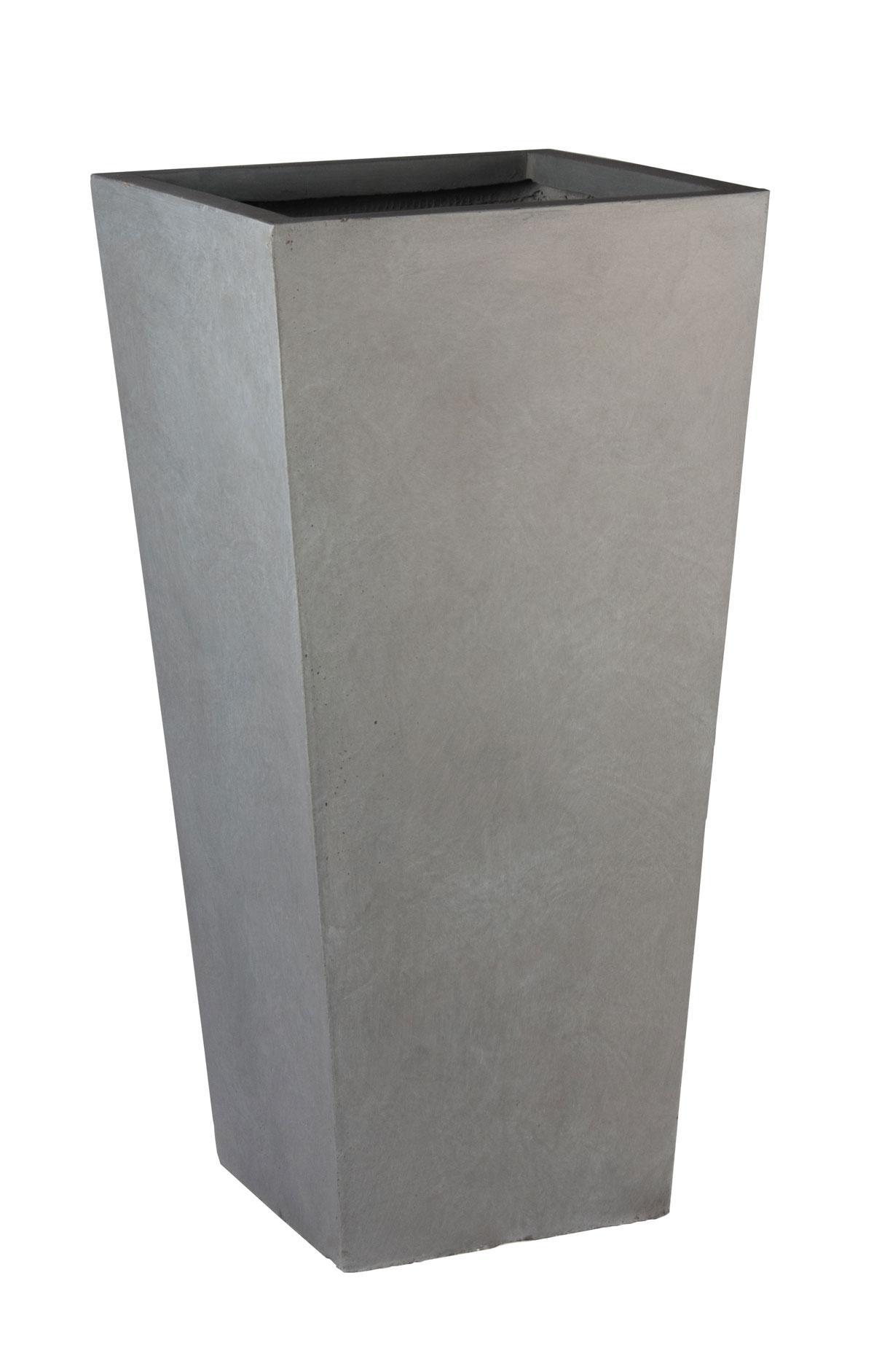 Tall Tapered Contemporary Light Concrete Planter by IDEALIST Lite - citiplants.com