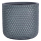 Honeycomb Style Slate Grey Cylinder Round Outdoor Planter by Idealist Lite D19.5 H19 cm, 5.7L - citiplants.com