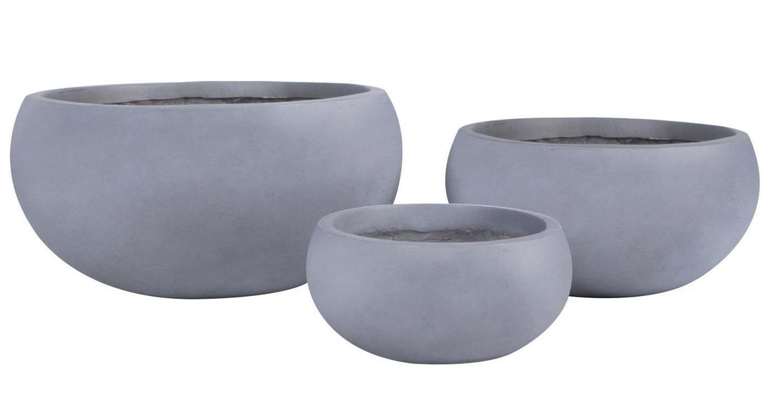 Classic Smooth Bowl Outdoor Planter by Idealist Lite - citiplants.com