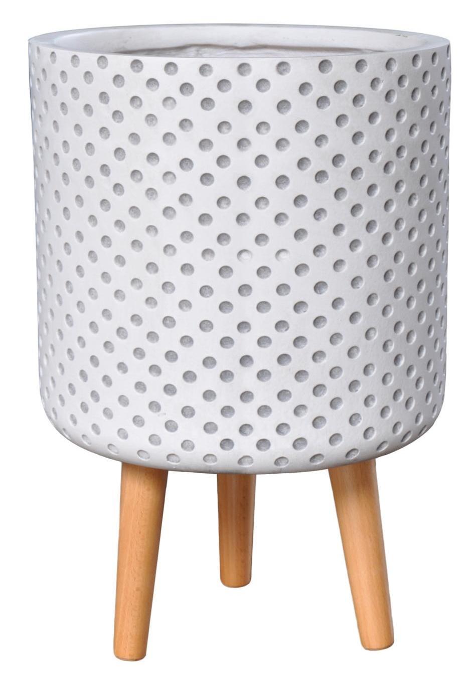 Dotted Style Cylinder Indoor Planter on Legs by Idealist Lite - citiplants.com