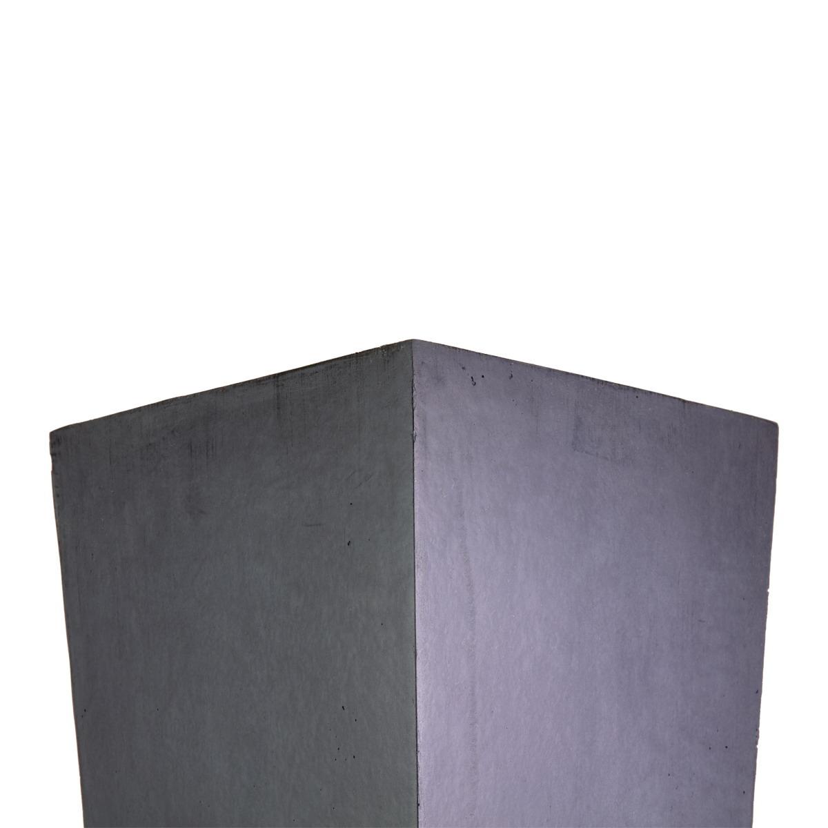 Tall Tapered Contemporary Faux Lead Dark Grey Light Concrete Planter by IDEALIST Lite H38.5 L18.5 W18.5 cm, 13L - citiplants.com