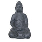 Sitting Buddha Grey Outdoor Statue by Idealist Lite L35.5 W26,5 H50.5 cm - citiplants.com